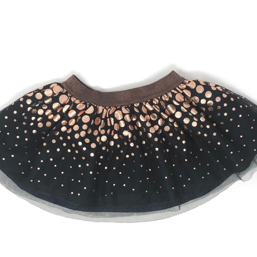 Black and rose gold tulle skirt